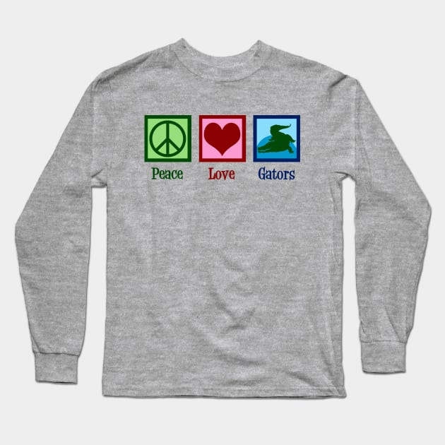 Peace Love Gators Long Sleeve T-Shirt by epiclovedesigns